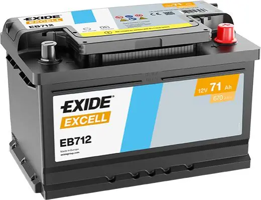 Baterie auto Exide Excell EB712 12V 71Ah 670A